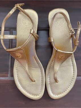 Tory Burch Women’s Gold Sandals Size 7.5